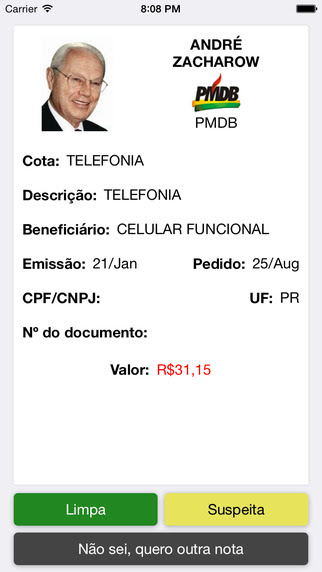 Aplicativo ajuda a identificar gastos irregulares de deputados federais